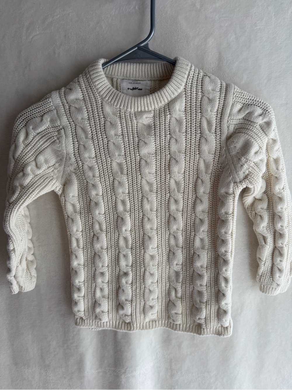 Zara Cream Cable Knit Pullover Sweater